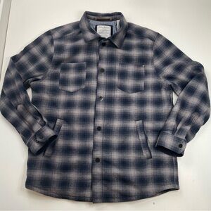 Tommy Bahama Plaid Thick Lined Flannel Jacket Men Sz L Cabin Core Coastal